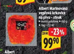 Albert Marinovaná vepřová krkovice na pivu - steak nabídka