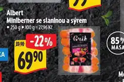 Albert Miniberner se slaninou a sýrem nabídka
