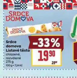 Billa Listové těsto nabídka