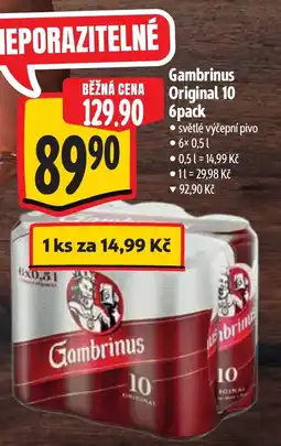 Albert Gambrinus Original 10 6pack nabídka