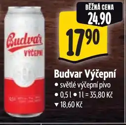 Albert Budvar Výčepní nabídka
