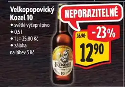 Albert Velkopopovický Kozel 10 nabídka