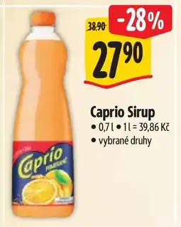 Albert Caprio Sirup nabídka