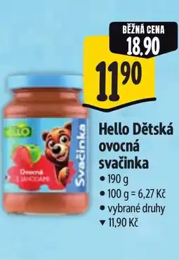 Albert HELLO Dětská ovocná svačinka nabídka