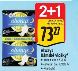 Albert Always Dámské vložky nabídka