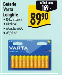 Albert Baterie Varta Longlife nabídka