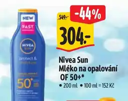 Albert NIVEA Sun Mléko na opalování OF 50+ nabídka