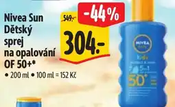 Albert NIVEA Sun Dětský sprej na opalování OF 50+ nabídka