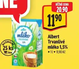 Albert Albert Trvanlivé mléko 1,5% nabídka