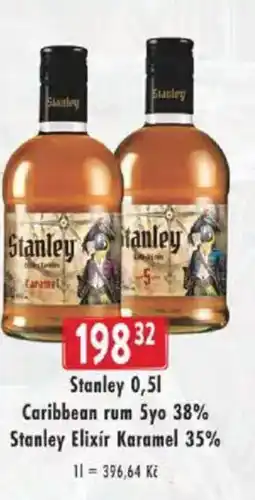 Astur&Qanto Stanley Caribbean rum 5yo 38% Stanley Elixir Karamel 35% nabídka