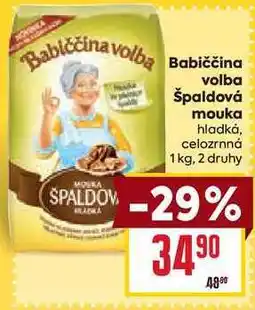 Billa Babiččina Špaldová mouka hladká, celozrnná 1 kg nabídka