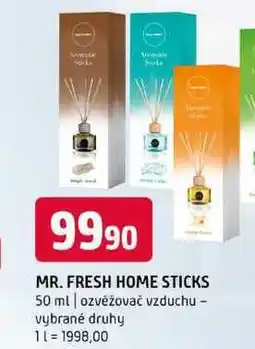 Terno MR. FRESH HOME STICKS 50 ml ozvěžovač vzduchu vybrané druhy nabídka