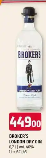 Terno BROKER'S LONDON DRY GIN 0,7l nabídka