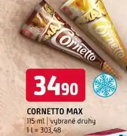 Terno CORNETTO MAX 115 ml vybrané druhy nabídka