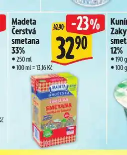 Albert Madeta čerstvá smetana 33% nabídka