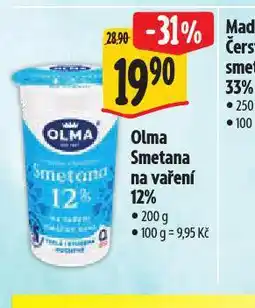 Albert Olma smetana na vaření 12% nabídka