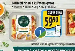 Albert Cornetti rigati s kuřetem gyros nabídka