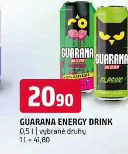 Terno GUARANA ENERGY DRINK 0,5l vybrané druhy nabídka