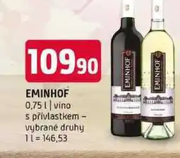 Terno EMINHOF 0,75l vino s přívlastkem vybrané druhy nabídka