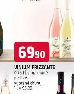 Terno VINIUM FRIZZANTE 0,75l víno jemně perlivé vybrané druhy nabídka