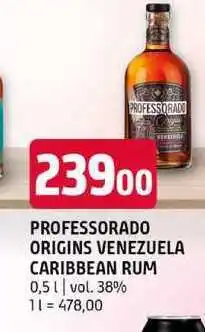 Terno PROFESSORADO ORIGINS VENEZUELA CARIBBEAN RUM 0,5l vol. 38% nabídka