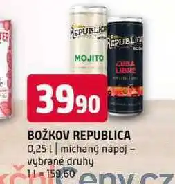 Terno BOŽKOV REPUBLICA 0,25l michaný nápoj vybrané druhy nabídka