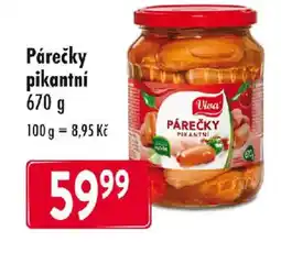 Qanto Párečky pikantní nabídka