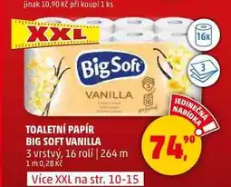 Penny Market TOALETNÍ PAPÍR BIG SOFT VANILLA 3 vrstvý, 16 rolí nabídka