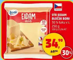 Penny Market SÝR EIDAM BLOČEK BONI 30% tuku v s., 250 g nabídka