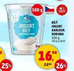 Penny Market BÍLÝ JOGURT KARLOVA KORUNA, 500 g nabídka