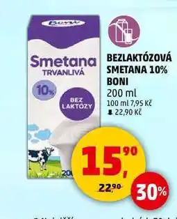 Penny Market BONI BEZ LAKTÓZY SMETANA 10%, 200 ml nabídka