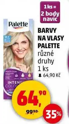 Penny Market BARVY NA VLASY PALETTE různé druhy, 1 ks nabídka
