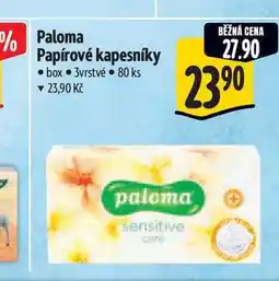 Albert Paloma Papírové kapesníky box 3vrstvé 80 ks nabídka