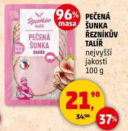 Penny Market PEČENÁ ŠUNKA ŘEZNÍKŮV TALÍŘ nejvyšší jakosti, 100 g nabídka