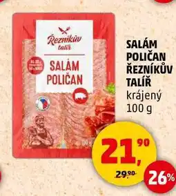 Penny Market SALÁM POLIČAN ŘEZNÍKŮV TALÍŘ krájený, 100 g nabídka