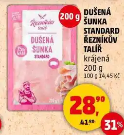Penny Market DUŠENÁ ŠUNKA STANDARD ŘEZNÍKŮV TALÍŘ krájená, 200 g nabídka