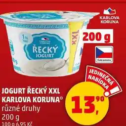 Penny Market JOGURT ŘECKÝ XXL KARLOVA KORUNA různé druhy, 200 g nabídka