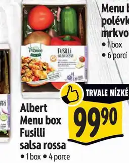 Albert Albert Menu box Fusilli salsa rossa 1 box nabídka