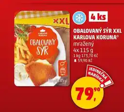 Penny Market OBALOVANÝ SÝR XXL KARLOVA KORUNA mražený, 4x 115 g nabídka