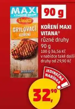 Penny Market KOŘENÍ MAXI VITANA různé druhy, 90 g nabídka