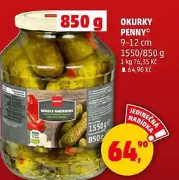 Penny Market OKURKY PENNY 9-12 cm, 1550/850 g nabídka