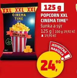 Penny Market POPCORN XXL CINEMA TIME šunka a sýr, 125 g nabídka