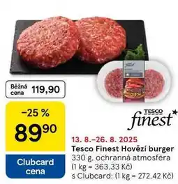 Tesco Tesco Finest Hovězí burger, 330 g nabídka