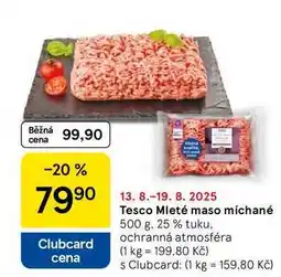 Tesco Tesco Mleté maso míchané, 500 g. 25% tuku nabídka