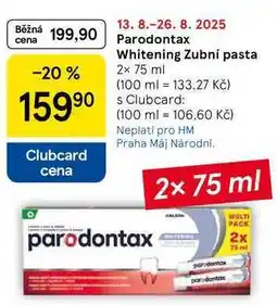 Tesco Parodontax Whitening Zubní pasta, 2x 75 ml nabídka