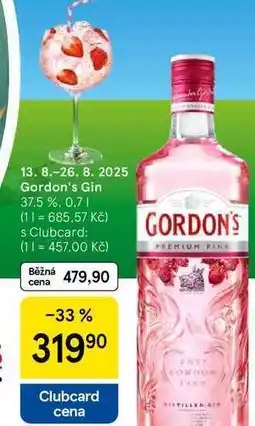 Tesco Gordon's Gin 37.5 %, 0.7 l nabídka