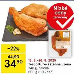 Tesco Tesco Kuřecí stehna uzená, 340 g nabídka