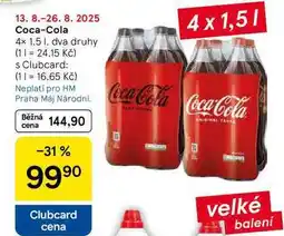 Tesco Coca-Cola, 4x 1,5 l nabídka