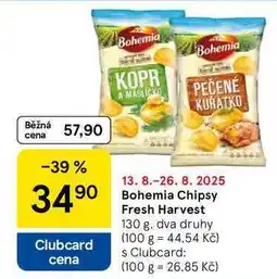 Tesco Bohemia Chipsy Fresh Harvest, 130 g nabídka