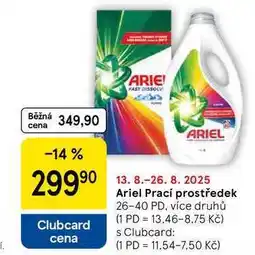 Tesco Ariel Prací prostředek, 26-40 PD nabídka